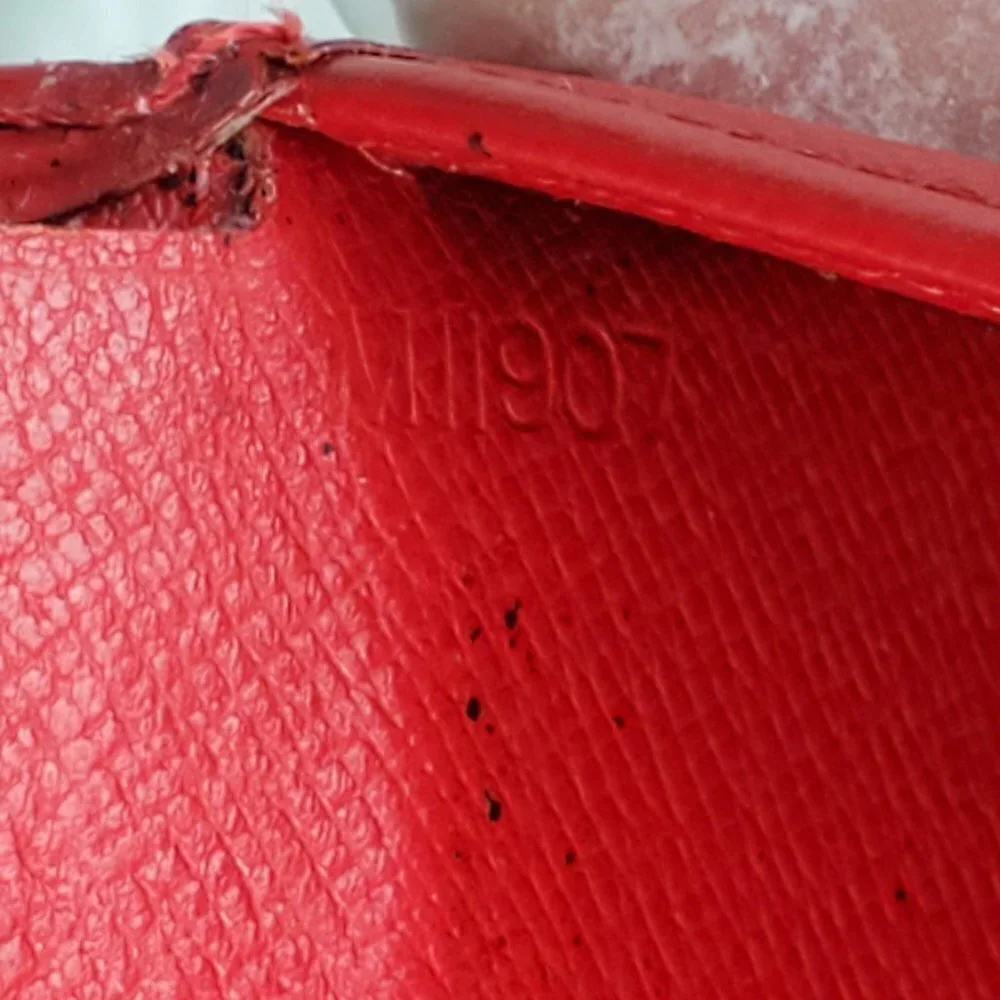 Louis Vuitton Vintage Red Epi Leather Compact Bifold Wallet